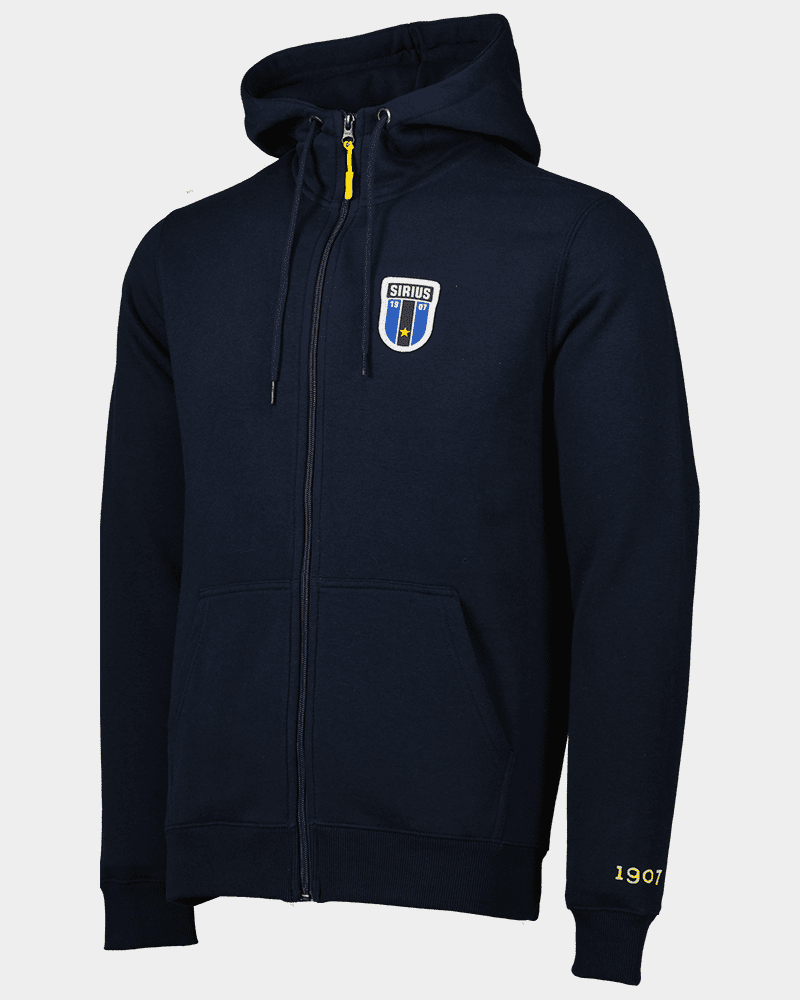 Zip hood marinblå
