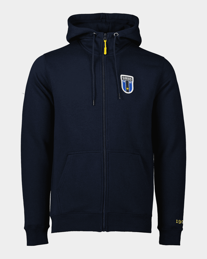 Zip hood marinblå