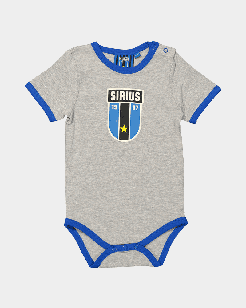 Baby body kortärm gråmelerad