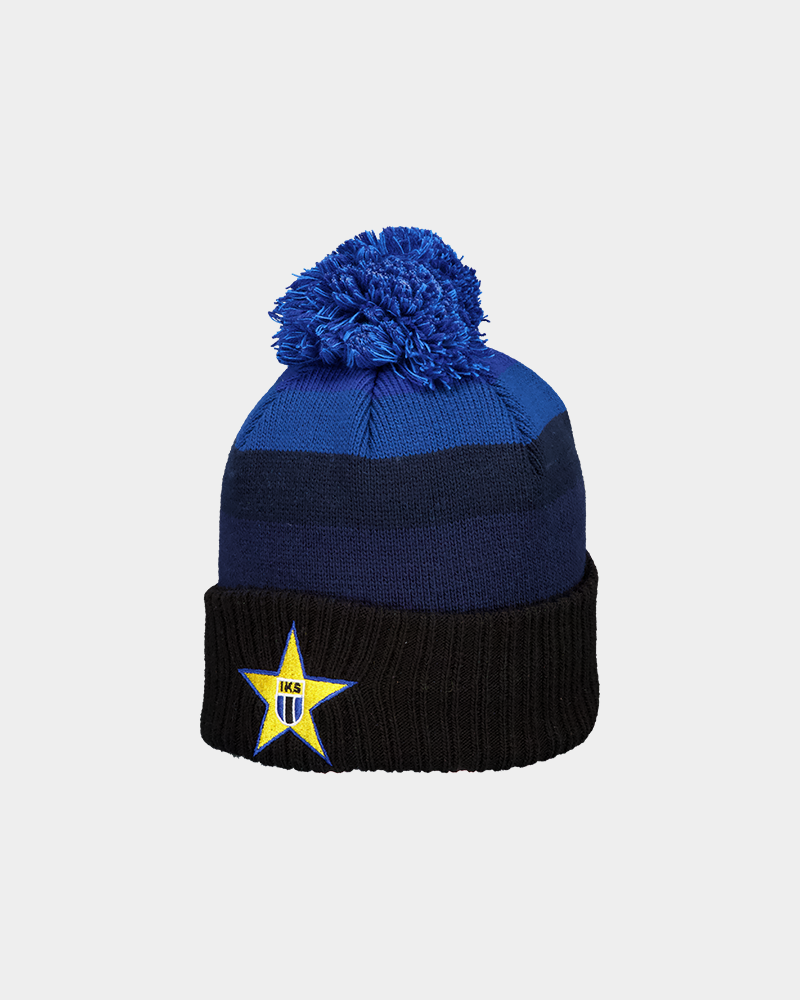 Stickad mössa flerfärg retro