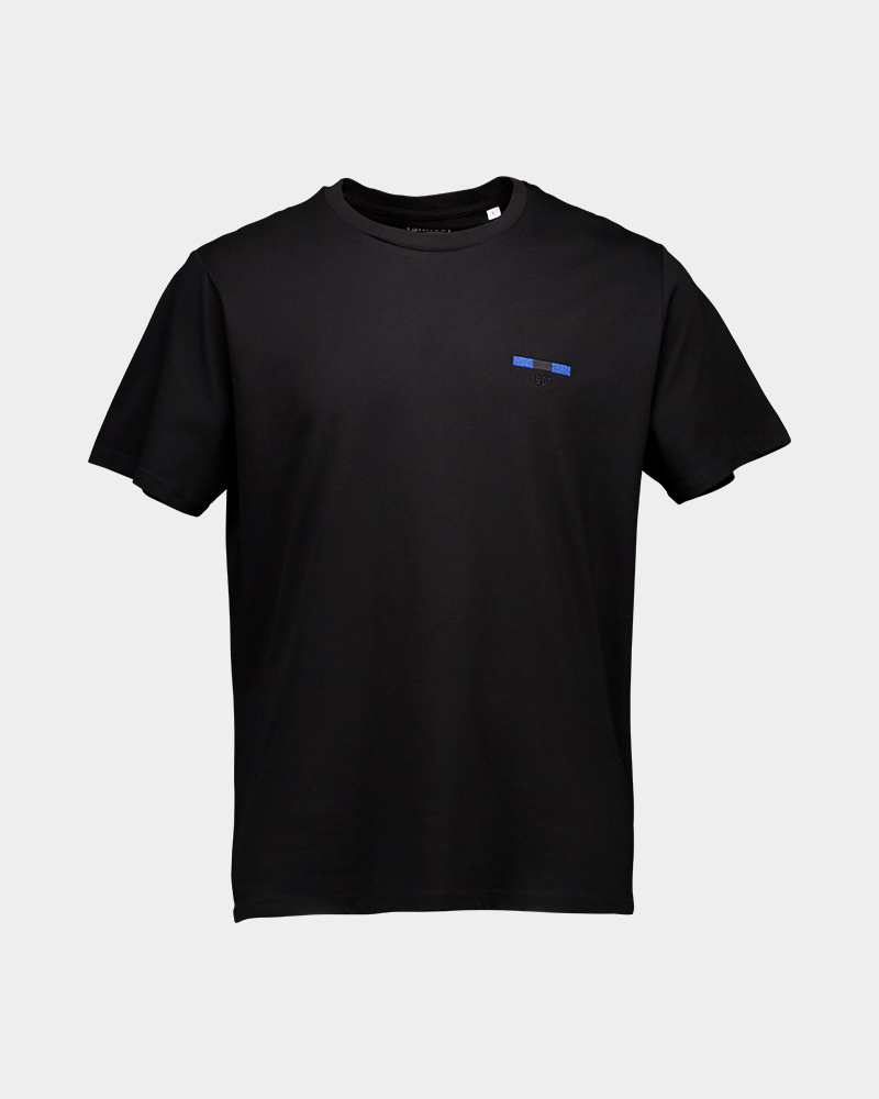 T-shirt svart blåsvart flagga