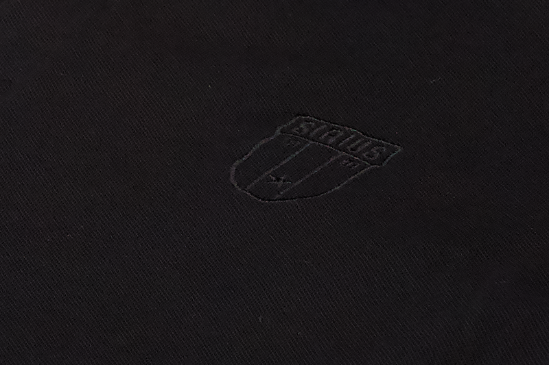 Polo piké svart ton i ton logo